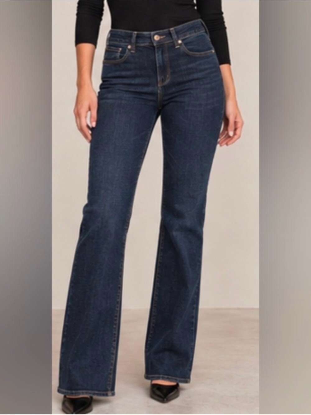 Paige Rowley Dark Wash Flare Jeans